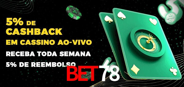 Promoções do cassino ao Vivo bet78